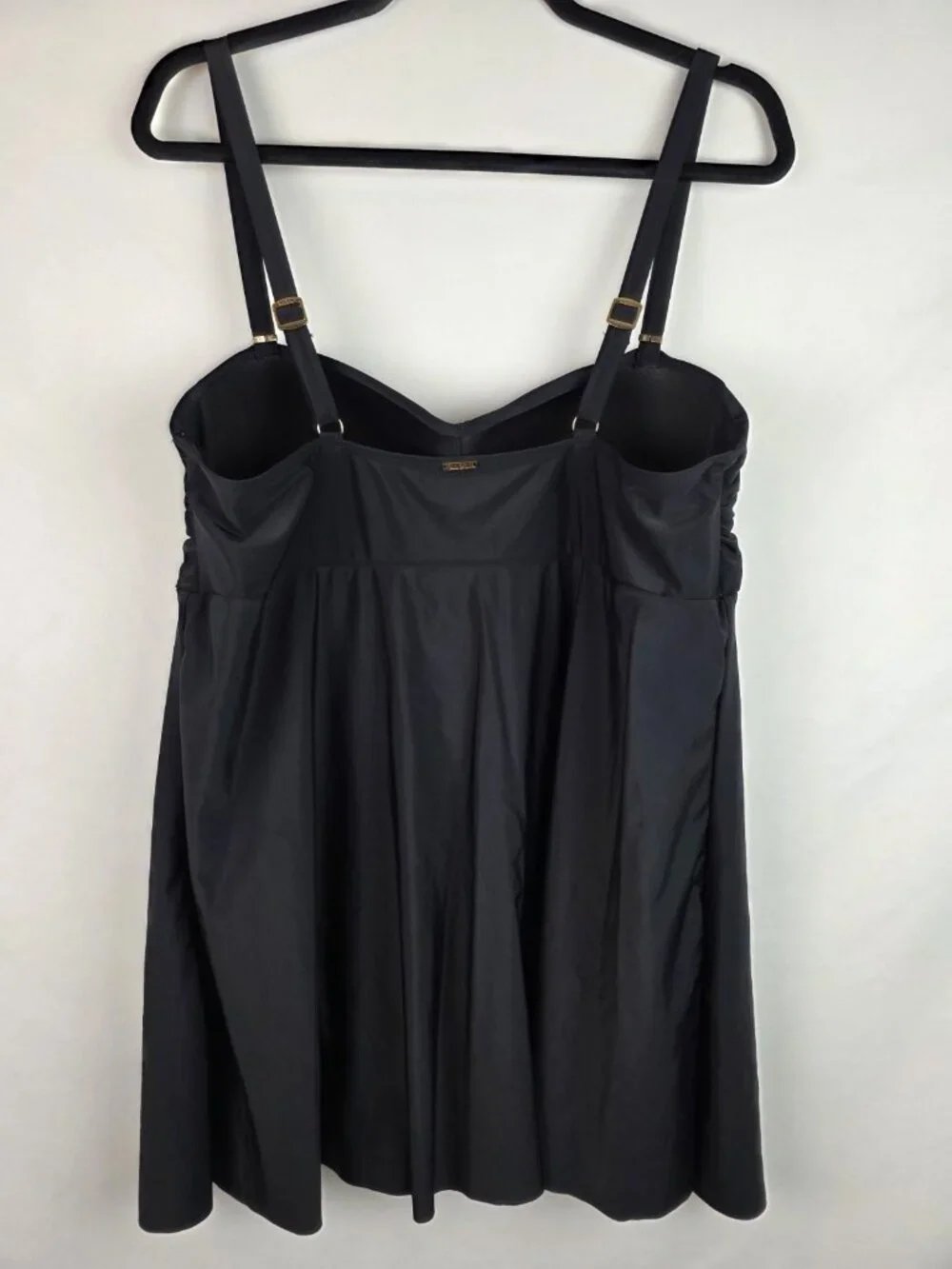Nicole Miller Women's One Piece Swimsuit Plus Size 3X Black Swim Swimdress